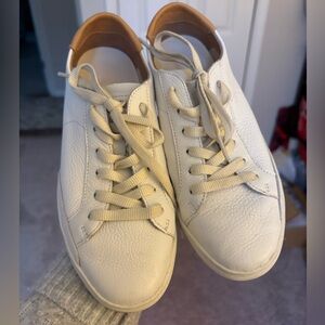 Soludos White Leather Sneakers